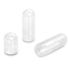 Size 0 clear vegetable separated capsules