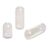 Size 00 clear gelatin separated